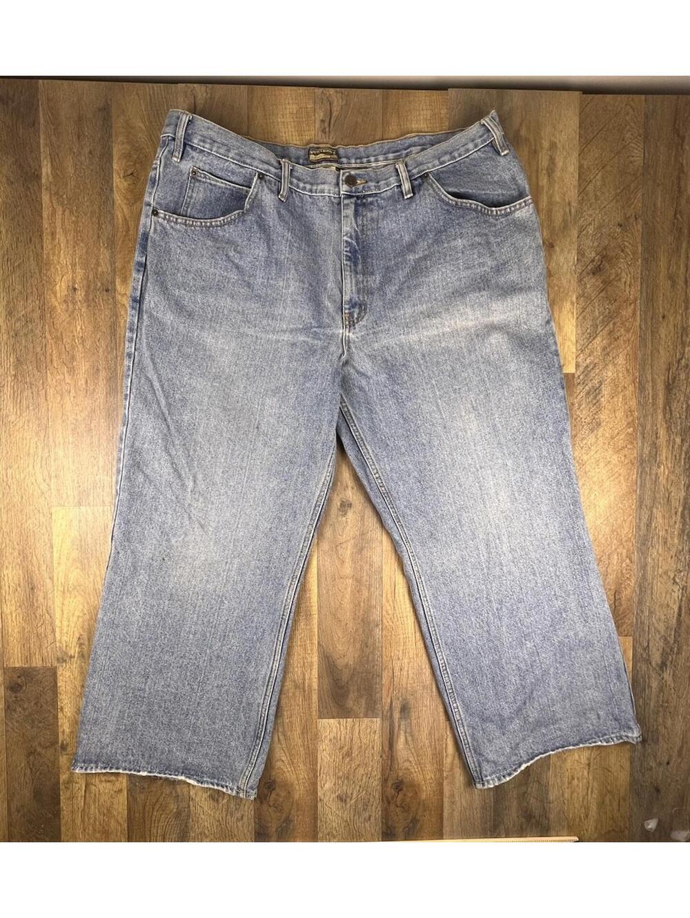High Rise Wide Leg Vintage Steve & Barry's Jeans Denim 100% Cotton 42x30 Heavy .